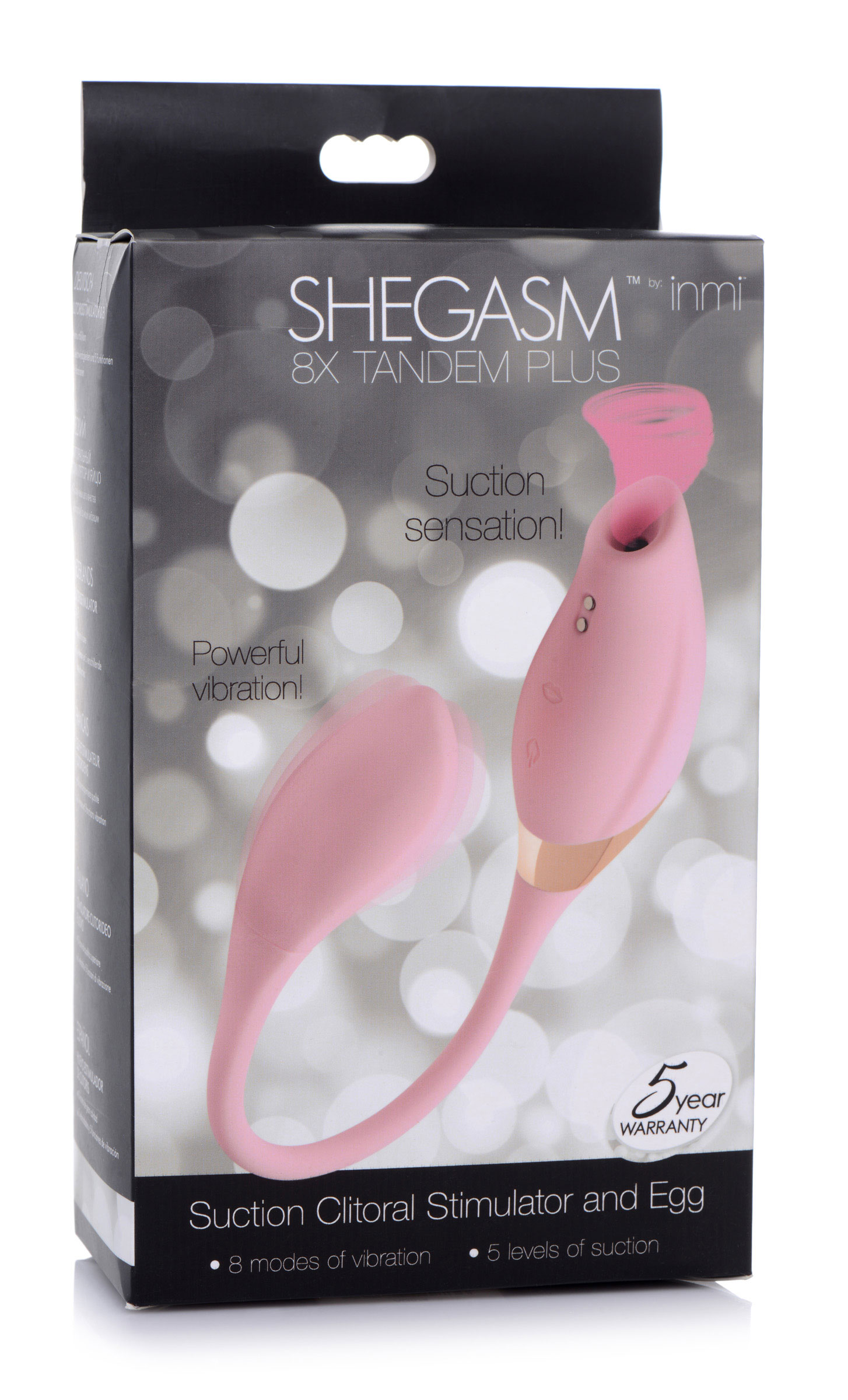 Shegasm 8x Tandem Plus Silicone Suction Clit Stimulator and Egg - Image 4