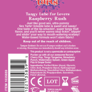 Sex Tarts - Raspberry Rush - 2 Fl. Oz. Tube