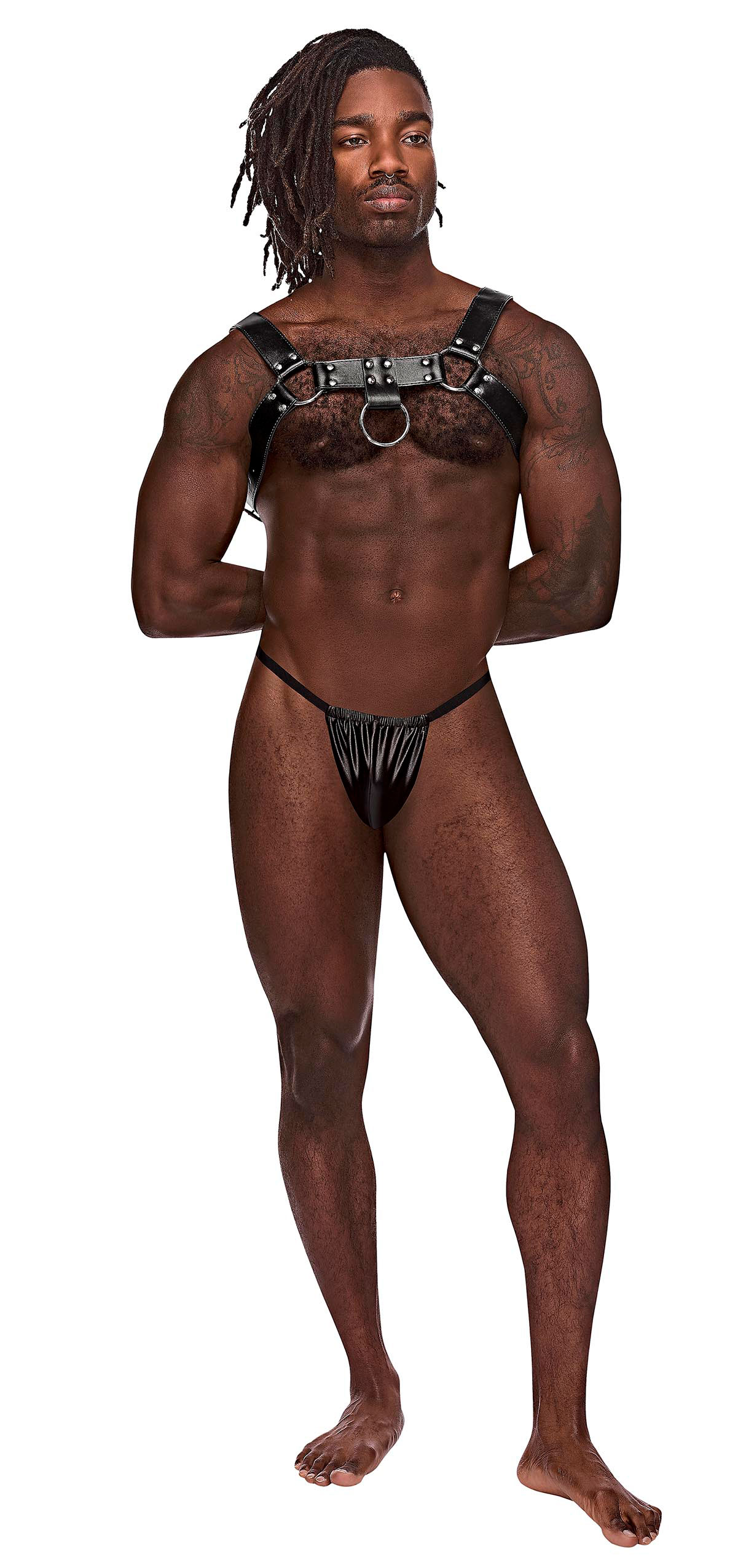 Aries Leather Harness - One Size - Black - Image 3